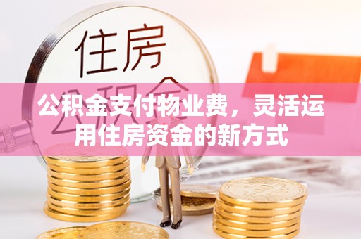 文安公积金支付物业费，灵活运用住房资金的新方式