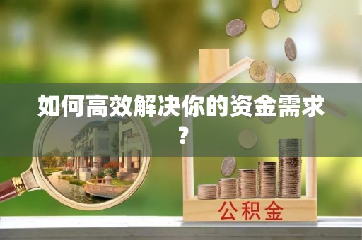 文安如何高效解决你的资金需求？