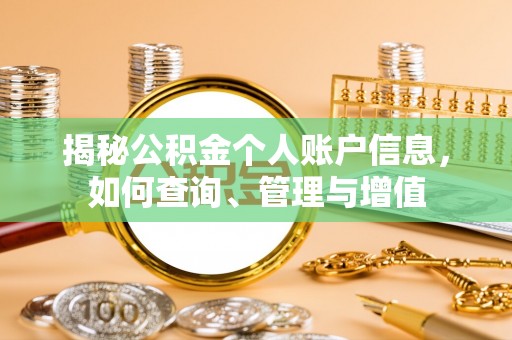 文安揭秘公积金个人账户信息，如何查询、管理与增值