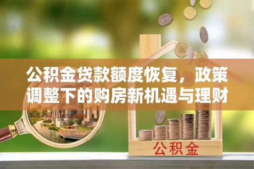 文安公积金贷款额度恢复，政策调整下的购房新机遇与理财规划