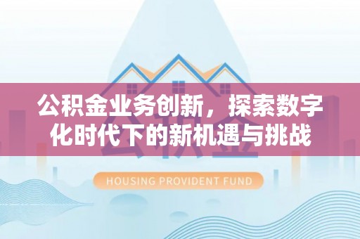 文安公积金业务创新，探索数字化时代下的新机遇与挑战