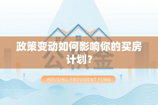 文安政策变动如何影响你的买房计划？