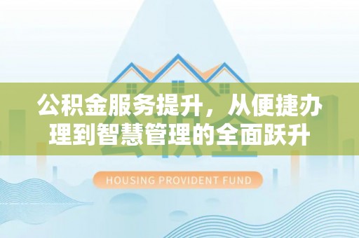 文安公积金服务提升，从便捷办理到智慧管理的全面跃升