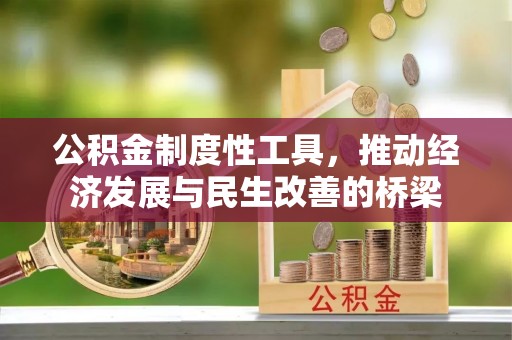 文安公积金制度性工具，推动经济发展与民生改善的桥梁