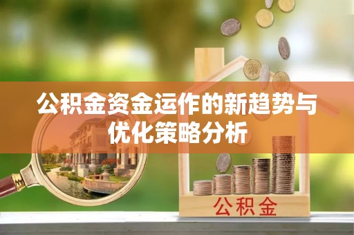 文安公积金资金运作的新趋势与优化策略分析