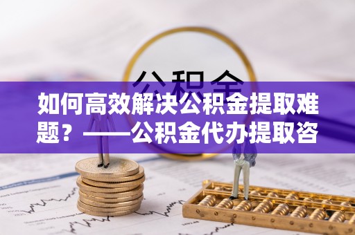 文安如何高效解决公积金提取难题？——公积金代办提取咨询服务全解析