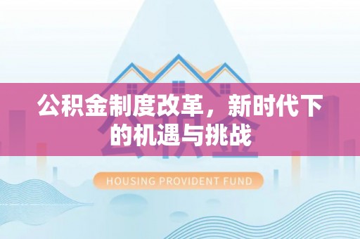 文安公积金制度改革，新时代下的机遇与挑战