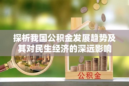 文安探析我国公积金发展趋势及其对民生经济的深远影响