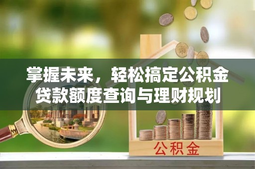 文安掌握未来，轻松搞定公积金贷款额度查询与理财规划