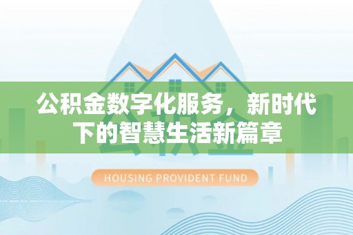 文安公积金数字化服务，新时代下的智慧生活新篇章
