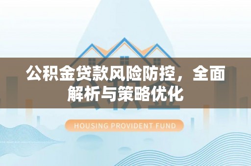 文安公积金贷款风险防控，全面解析与策略优化