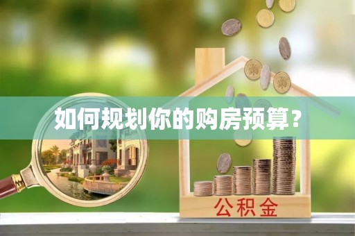 文安如何规划你的购房预算？