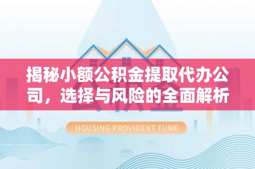 文安揭秘小额公积金提取代办公司，选择与风险的全面解析