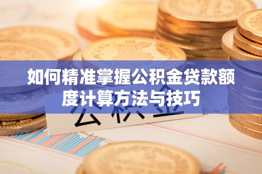 文安如何精准掌握公积金贷款额度计算方法与技巧