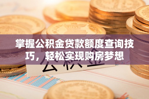 文安掌握公积金贷款额度查询技巧，轻松实现购房梦想