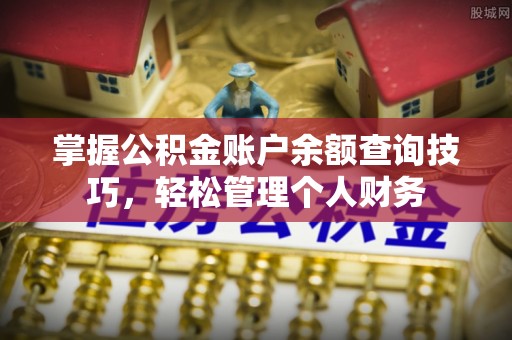 文安掌握公积金账户余额查询技巧，轻松管理个人财务