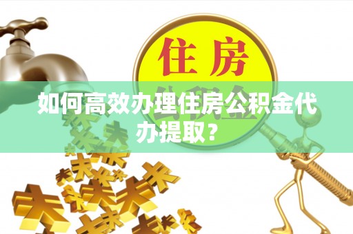 文安如何高效办理住房公积金代办提取？