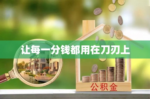 文安让每一分钱都用在刀刃上